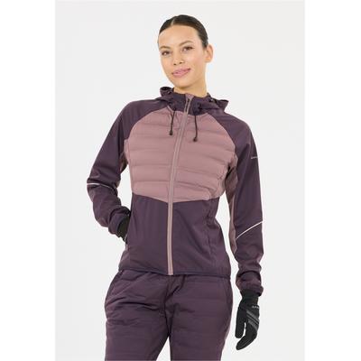 Laufjacke ENDURANCE "Eluna", Damen, Gr. 46, lila (anthrazit, pink), 100% Polyester, mehrfarbig, normal, ohne Ausschnitt, Jacken, mit windblockierender und wärmeisolierender Eigenschaft