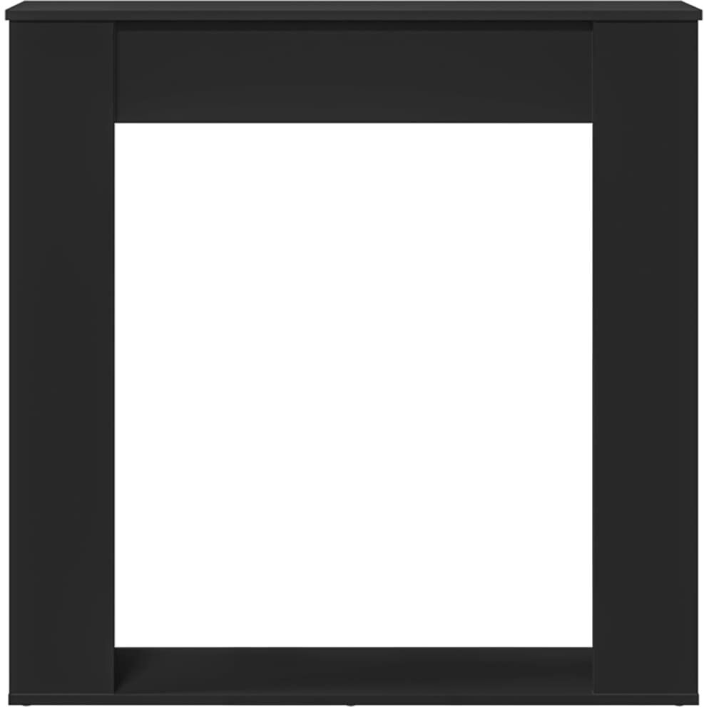 17 Stories Fireplace Mantel Surround Black 100cm H X 100cm W X 20cm D