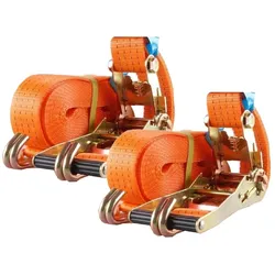 Baumarktplus 2x Profi Ratschen Spanngurt Spanngurte Zurrgurt 2-tlg 8m 4t 4to 4000kg TÜV/GS ORANGE
