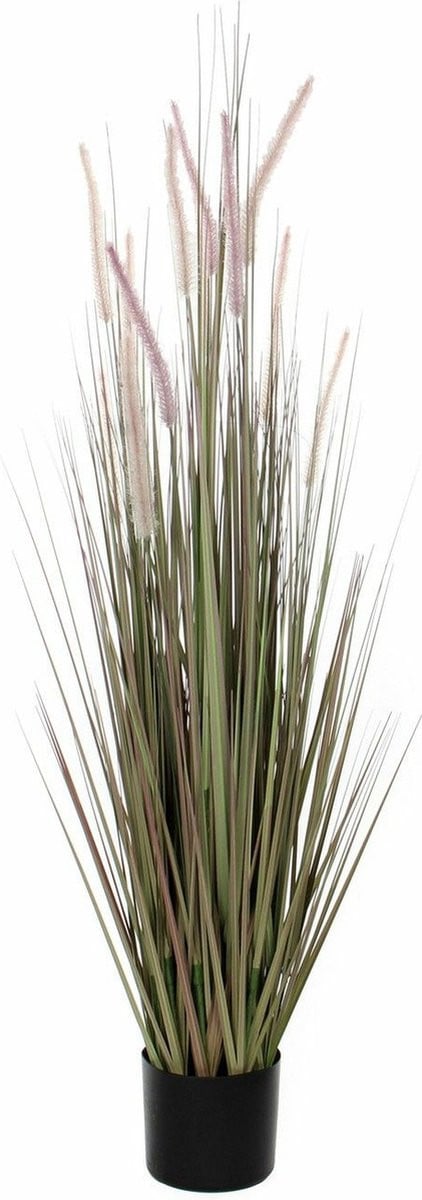 Mica Decorations Gras pluim kunstplant - groen/paars - H150 x D60 cm