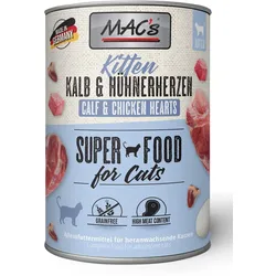 MAC ́s CAT Kitten Kalb & Hühnerherzen 6x400 g