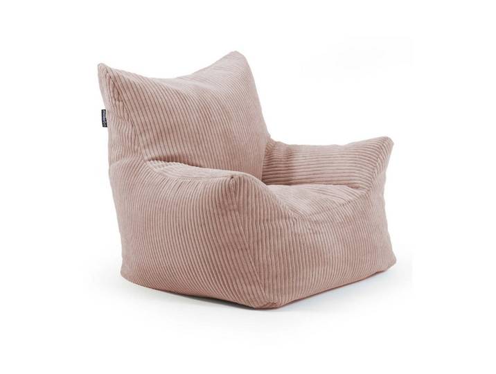 mokebo Kindersessel Der Pausenheld (aus Cord Stoff Rosa), Made in Germany, Kinder Sitzsack, Cord, Lesesessel in Rosa