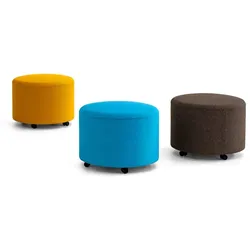 Design Hocker A-Spin auf Rollen