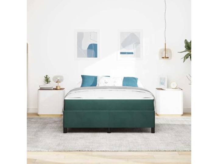 KTHLBRH Doppelbett dunkelgrün 160 x 200 cm Struktur aus Stoff, modernes Design, minimalistische Linien, geeignet für moderne Räume