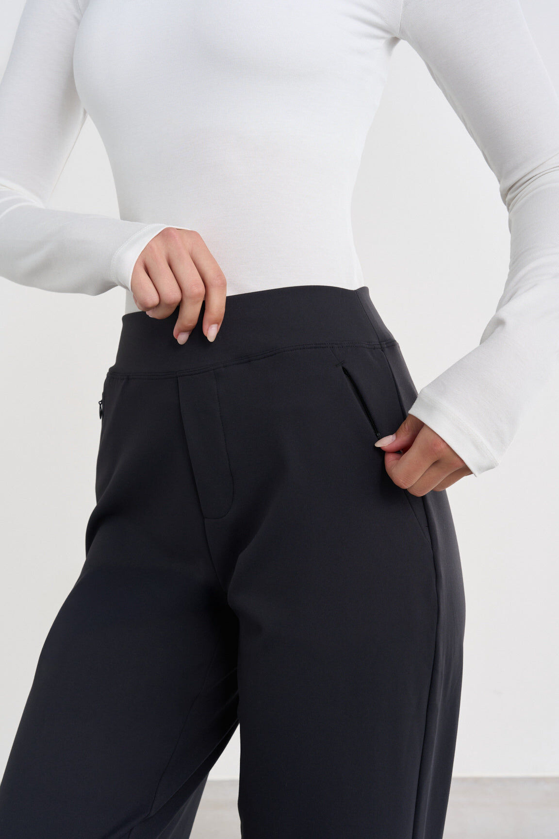 FAMME Tailored Relaxed Pants Black L