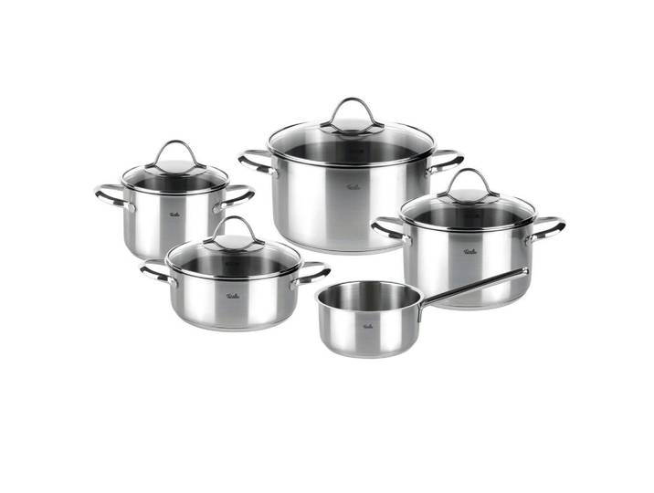 Fissler Kochtopfset Paris, Silber, Metall, 5-teilig, 16 cm,20.24 cm,16 cm, rund, backofengeeignet, rostfrei, Kochen, Töpfe, Topfsets