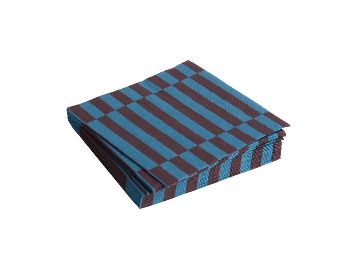HAY Serviette Pattern Lunch Stripe 33x33 cm Lot de 20 Anthracite-bordeaux pillar