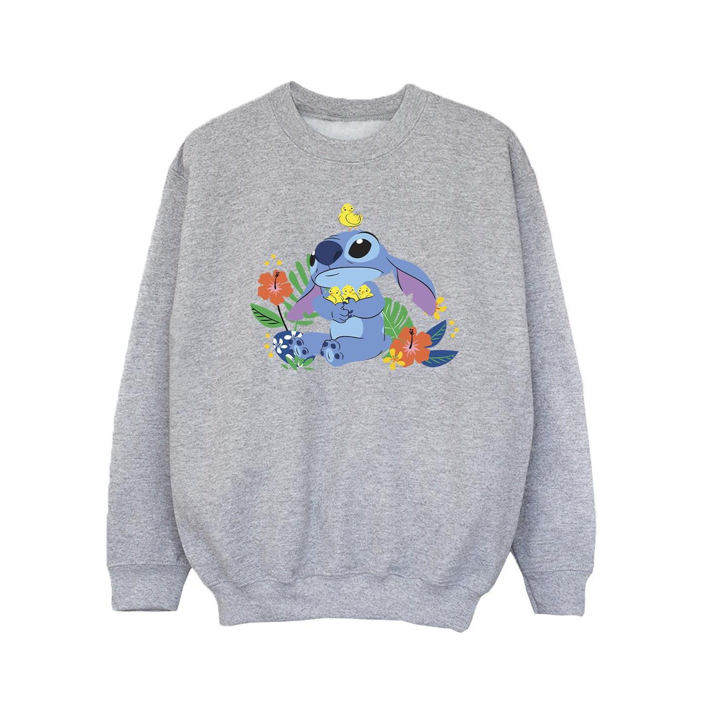 Disney Meisjes Lilo & Stitch Vogels Sweatshirt (Sportgrijs)
