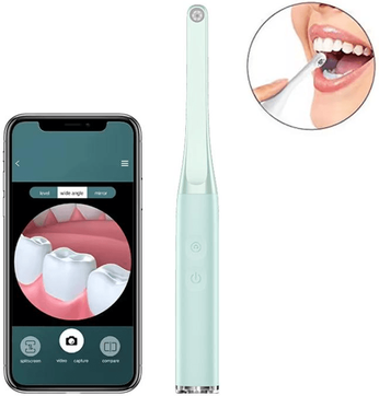 Inspired Deals Smart WiFi Oral Camera HD 1080P Wireless Dental Endoscope For Real Time Mouth Inspection green