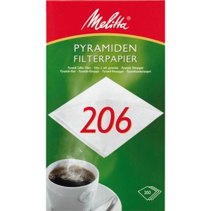 Melitta Filtertüten 206 G, Pyramidenfilter, weiß, 200 Stück