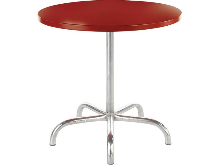 Gartentisch Schaffner Säntis Metall rot/verzinkt D 80cm klappbar - Material: Metall/Stahl - Gartentisch - Wetterfeste Gartenmöbel & Accessoires