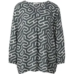 Tchibo - Bluse in Crinkle-Optik - Damen - Gr. 36 - weiß/print
