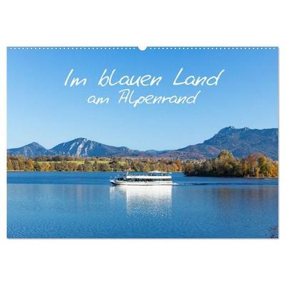 Im blauen Land am Alpenrand (Wandkalender 2027 DIN A2 quer), CALVENDO Monatskalender