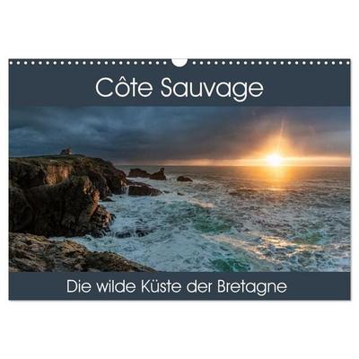 Côte Sauvage - Die wilde Küste der Bretagne (Wandkalender 2027 DIN A3 quer), CALVENDO Monatskalender