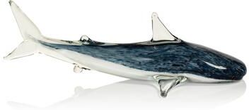 Zodax Decorative Glass Wildlife Blue Shark Imitation Figurine