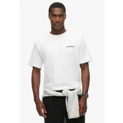 Superdry für Herren. M1012083A Weißes Tech-T-Shirt in lockerer Passform (S), Lässig, Baumwolle, Kurzarm