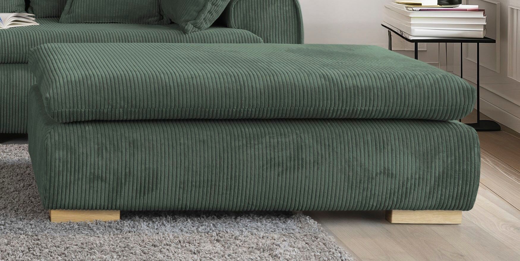 Home affaire "Katja, B: 118 cm - OTTO. Verlässliche Qualität." individuell zu kombinieren dunkelgrün B/H/T: 118cm x 43cm x 74cm, Cord