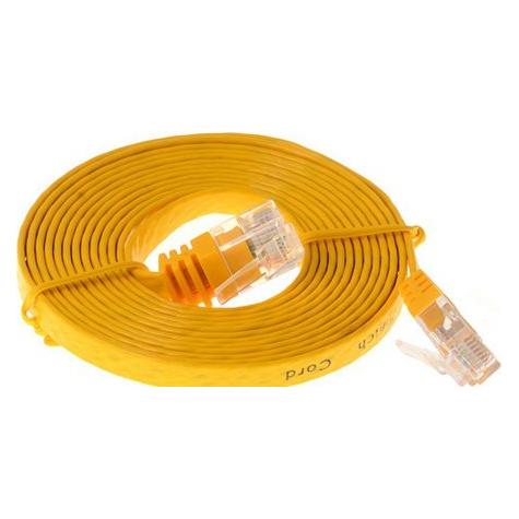 Helos CAT 6 Patchkabel UTP slim, gelb, 5,0 m Slimline, Flachband-Patchkabel, ungeschirmt, besonders flexib (UTP, CAT6, 5 m) (014853)