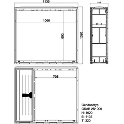 GSAB Elektrotechnik Kabelverteilerschrank 2S1000ES1ES2