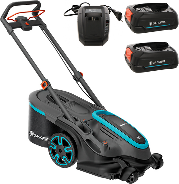 Gardena PowerMax Duo 46/36V P4A - Tondeuse à gazon à batterie - 2x18V 2.5Ah - Coupe 46 cm