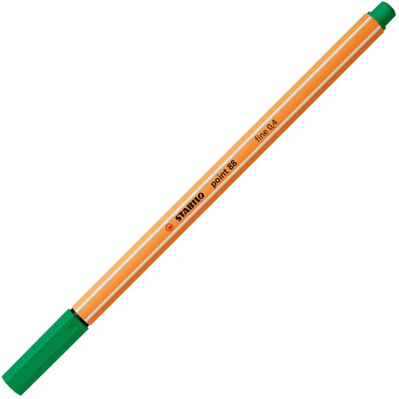 STABILO point 88 Fineliner grün 0,4 mm, 10 St.