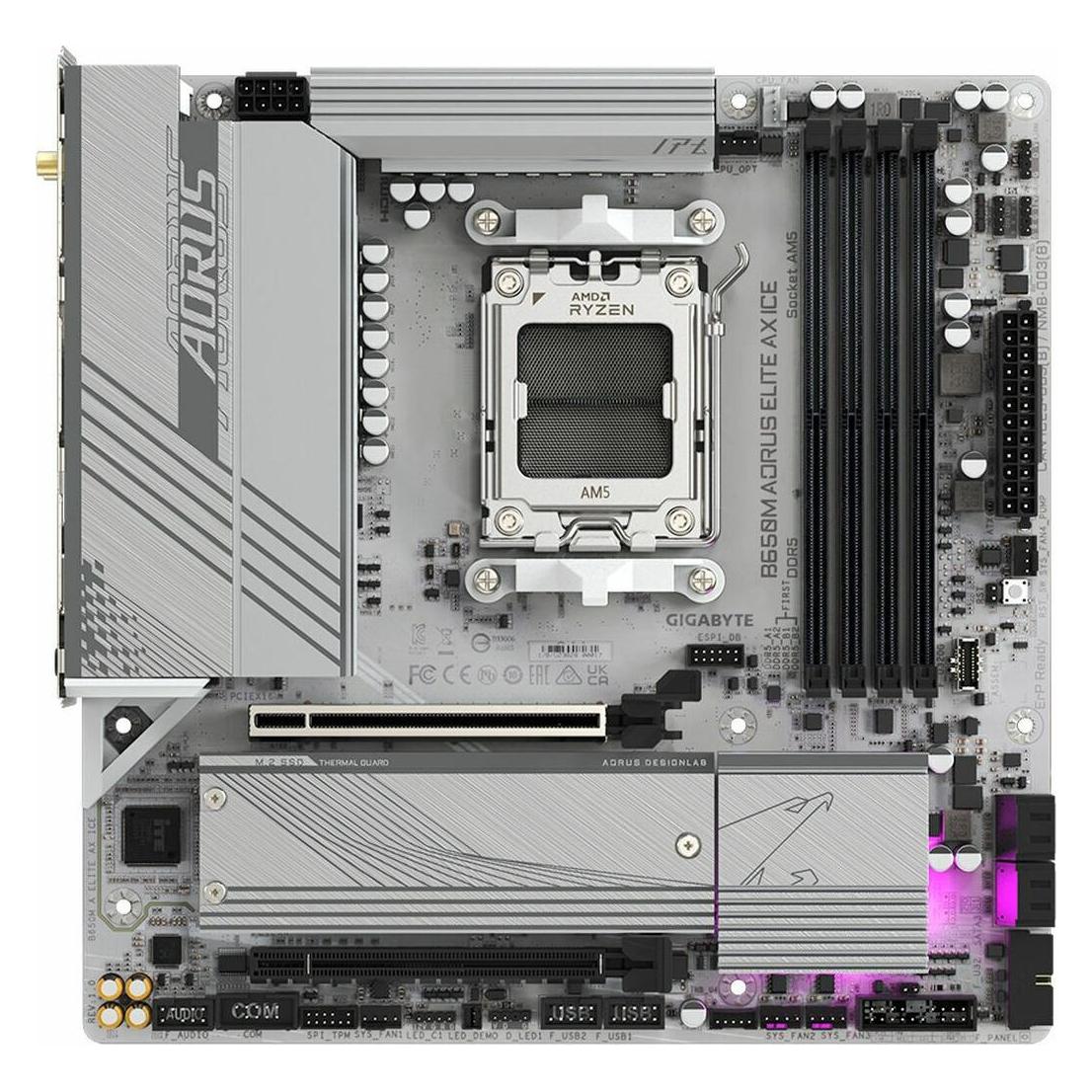Gigabyte B650M Aorus Elite AX ICE (AM5, AMD B650, mATX) (B650M A ELITE AX ICE)