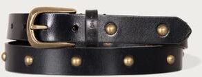 Lucky Brand Dome Studded Leather Belt - Women's Accessories Belts in Black, Size L