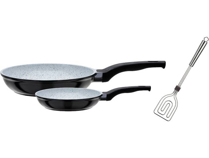 Pfannen-Set GSW CERAMICA Stone , schwarz, Ø:28cm, Pfannen, Pfannen-Set, Induktion
