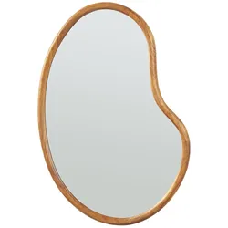 Helloshop26 - Moderner Deko-Wandspiegel Design Holz MDF 75 x 55 cm Eichenoptik