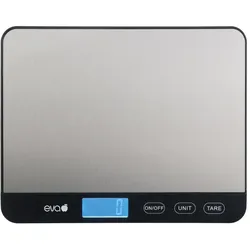 Eva professionelle Küchenwaage Edelstahl 18/10 + led 15kg 1g