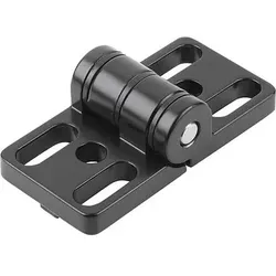 SCHARNIER MIT LANGLOCH 80X40, ZINK SCHWARZ PULVERBESCHICHTET, KOMP:EDELSTAHL (K0441.40202010)