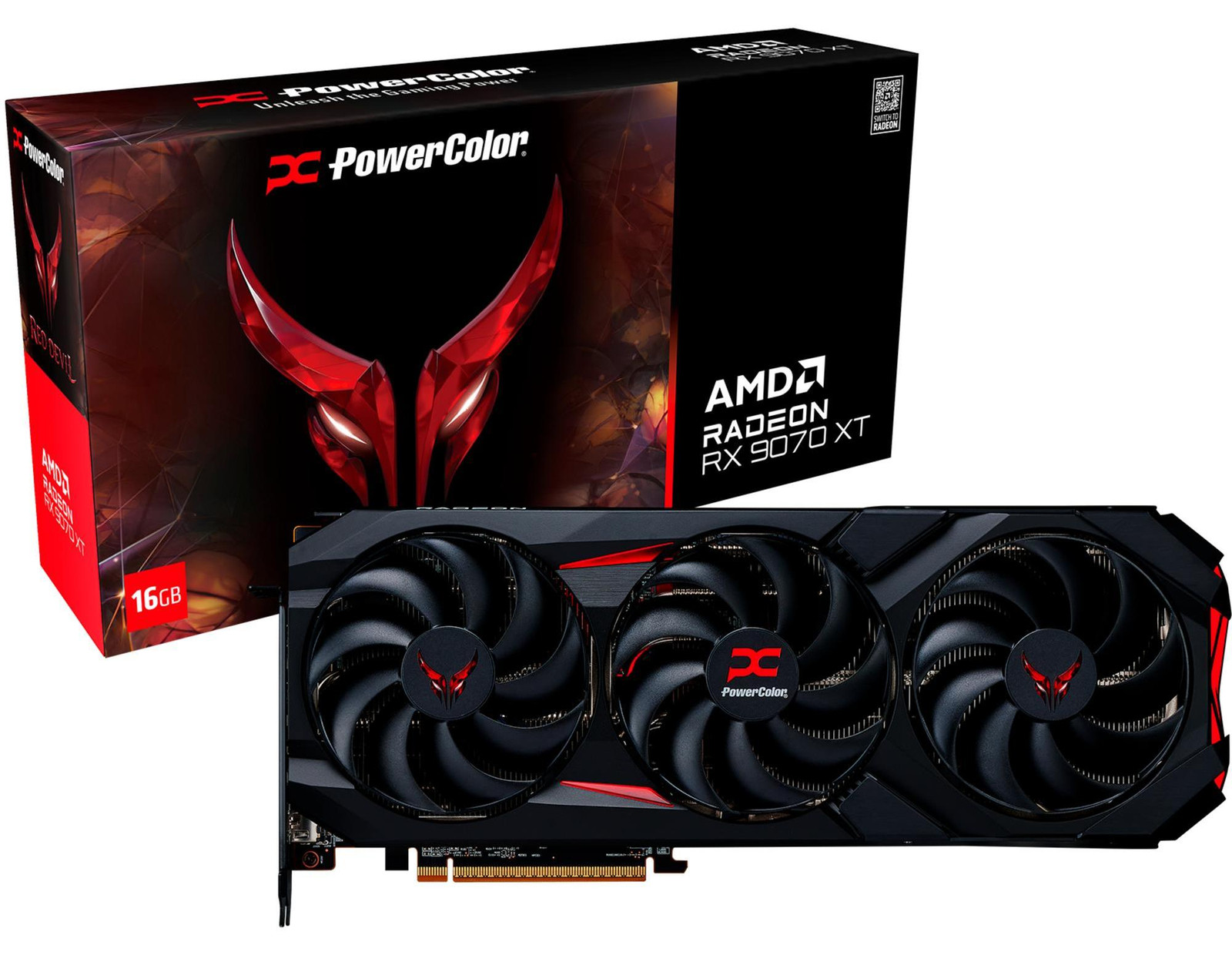 PowerColor Red Devil RX9070XT 16G-E/OC videokaart