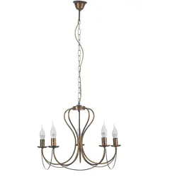 Kronleuchter Candela bronzo Bronzefarben max. 6 Watt