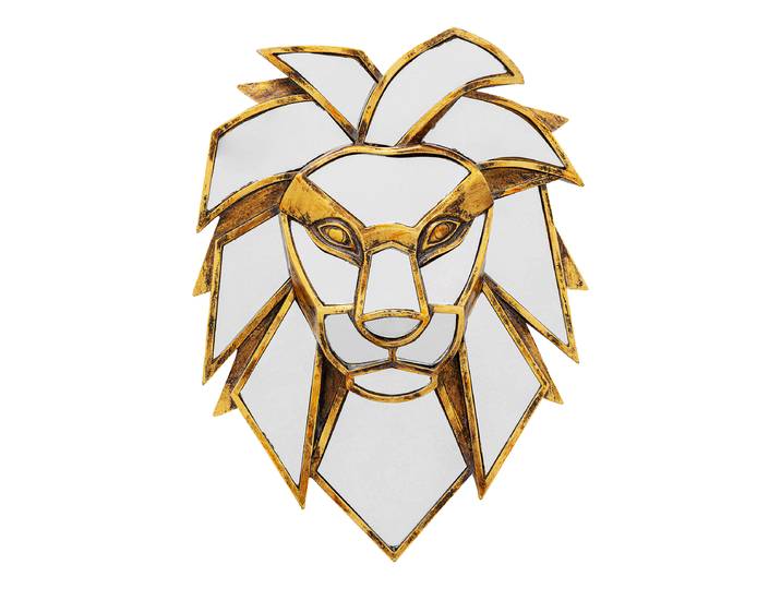 Miroir Lion 27 x 35 x 5cm Doré/Doré Polyrésine Verre miroir 27 x 35 x 5cm