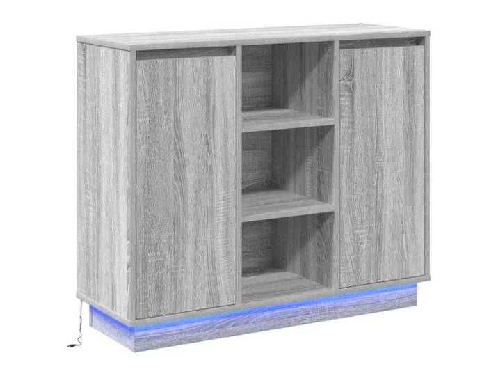 NOUVEAU Meuble buffet de salon - Buffet LED - Sonoma gris - 90x32x75cm Bois d'ingénierie 67998
