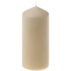 Stumpenkerze 13 cm Wachs Beige Creme