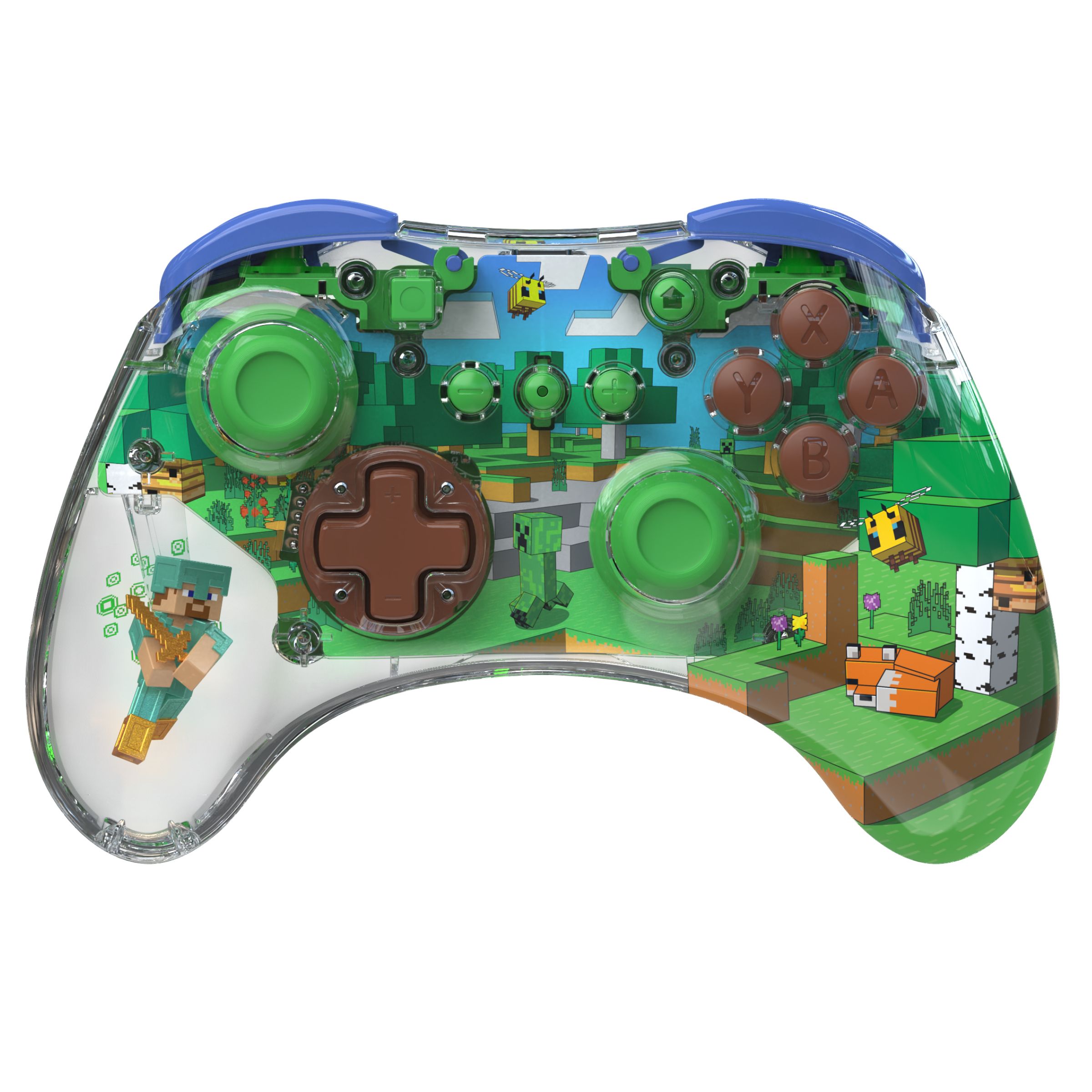PDP Realmz Minecraft: Forest Analog / Digital Gamepad für Nintendo Switch, Nintendo Switch OLED (Mehrfarbig) 708056073657
