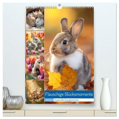 Flauschige Glücksmomente (hochwertiger Premium Wandkalender 2027 DIN A2 hoch), Kunstdruck in Hochglanz
