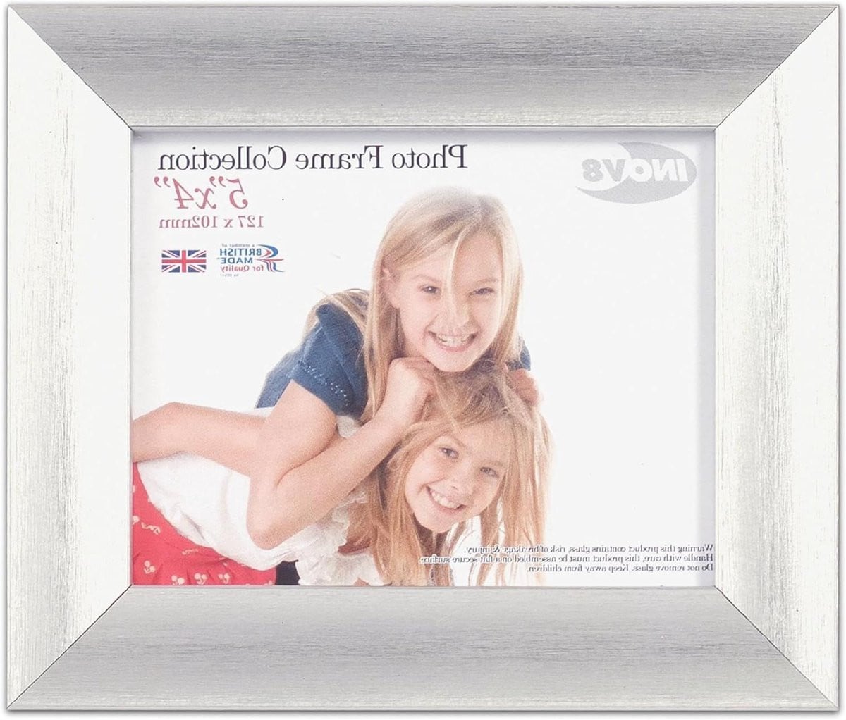 Zilveren fotolijst voor wanddecoratie, 5x4 inch