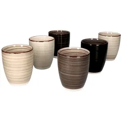 6er Set Kaffeebecher Grey OHNE Henkel
