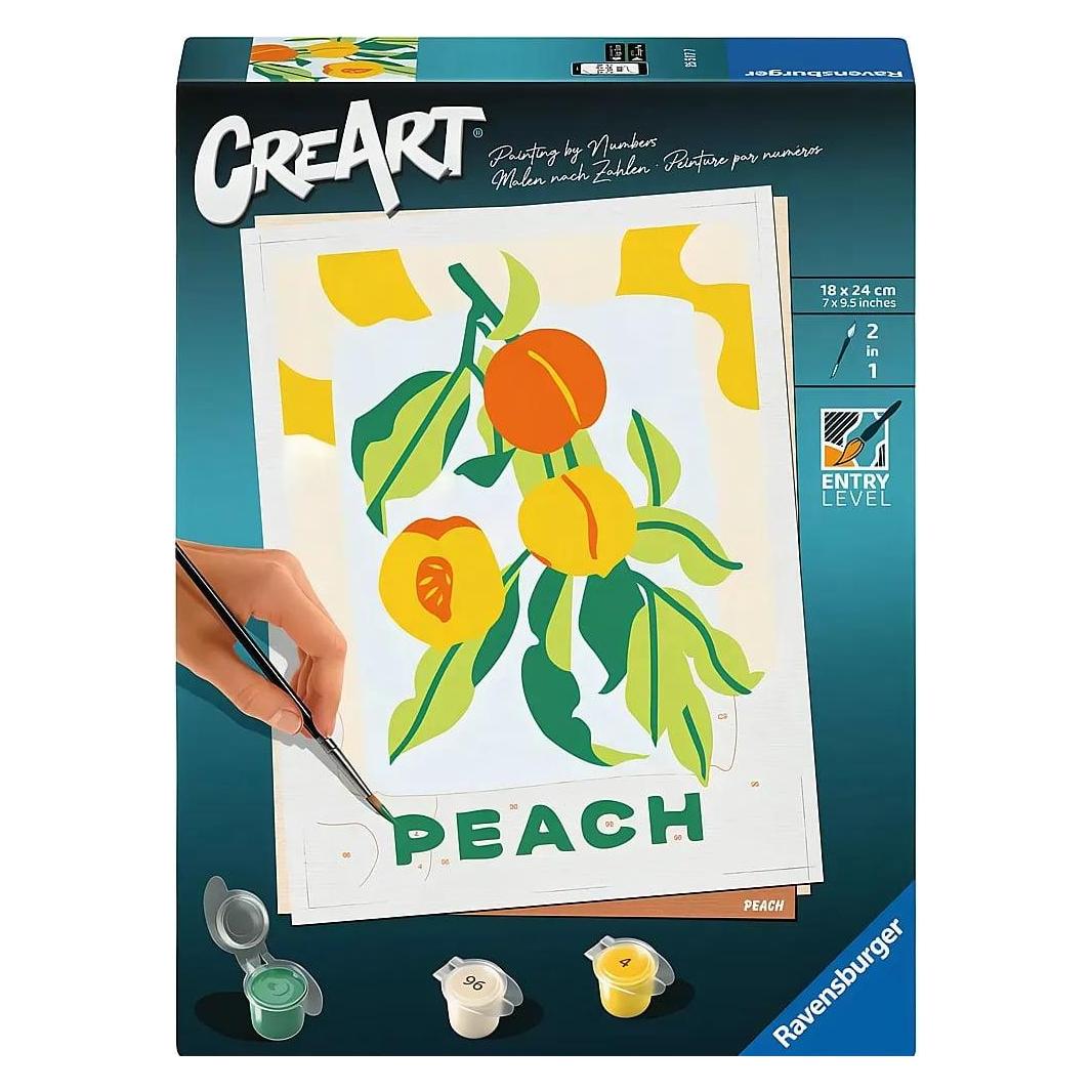 Ravensburger CreArt - Malen nach Zahlen 25517 - Pfirsiche - ab 12 Jahren für Einsteiger (25517)