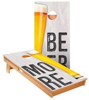 Skip's Garage More Beer Cornhole Boards