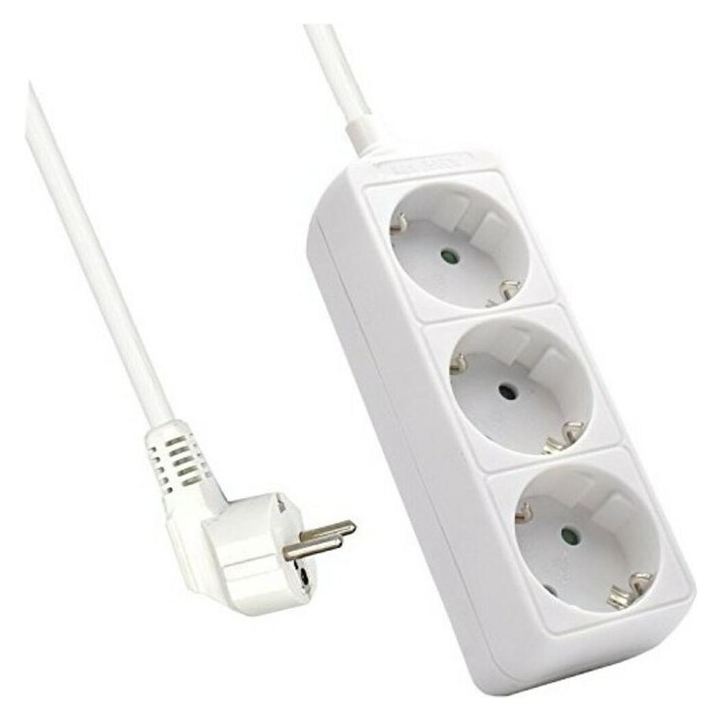 Ewent Regleta 3 Tomas (Shuko) 16a Enchufe Shuko Blanco (3x, 1.50 m) (EW3958)