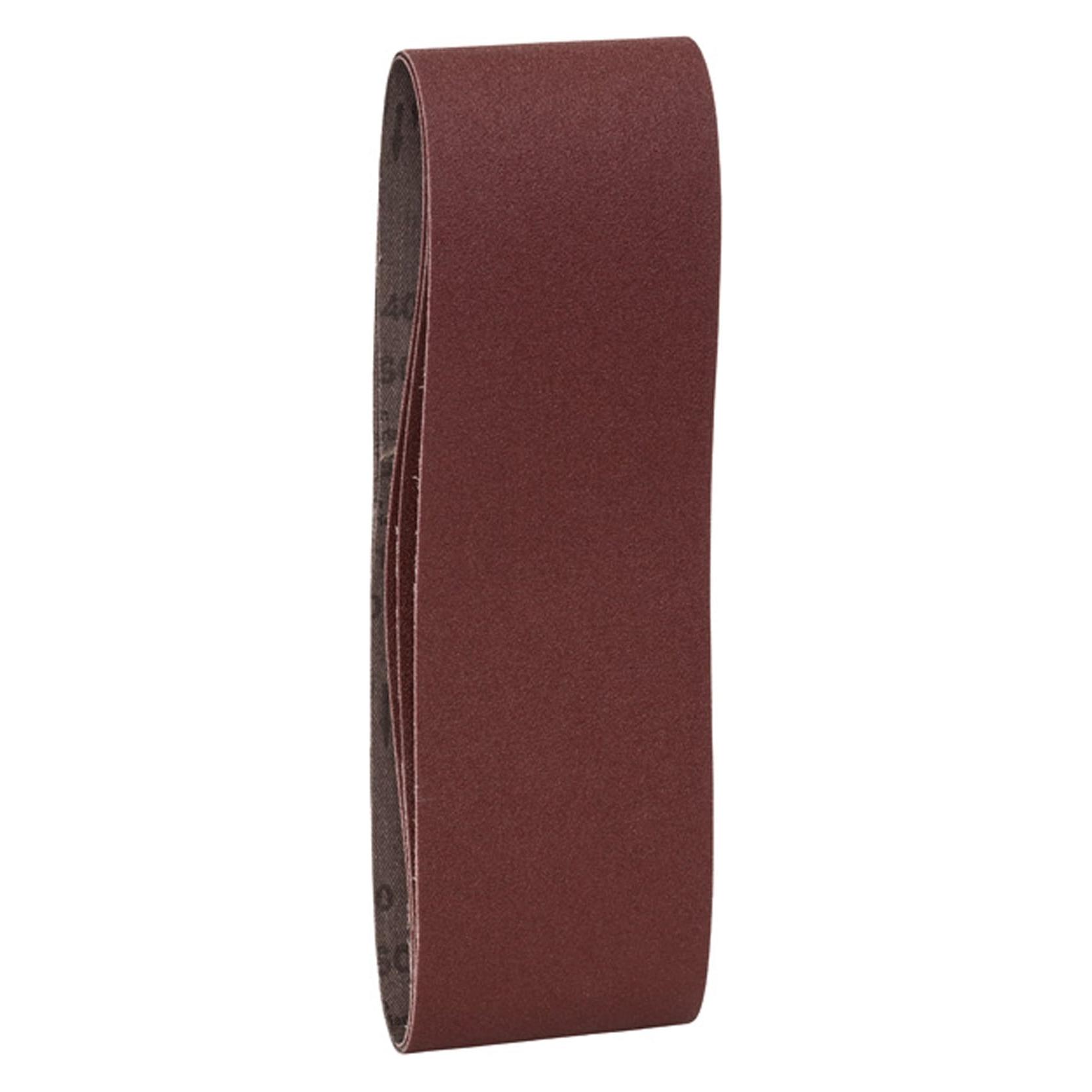 Bosch Zubehör 3tlg. Schleifband-Set für Bandschleifer, rote Qualität K = 100 (100) (2609256219)