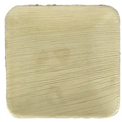 MONOUSO - Palmblatt Teller Quadratisch 10x10cm (25 Stück)