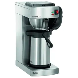 Bartscher Kaffeemaschine Aurora 22, 12 Tassen, 1,9 Liter Isolierkanne mit Pumpsystem, Edelstahl, 190187