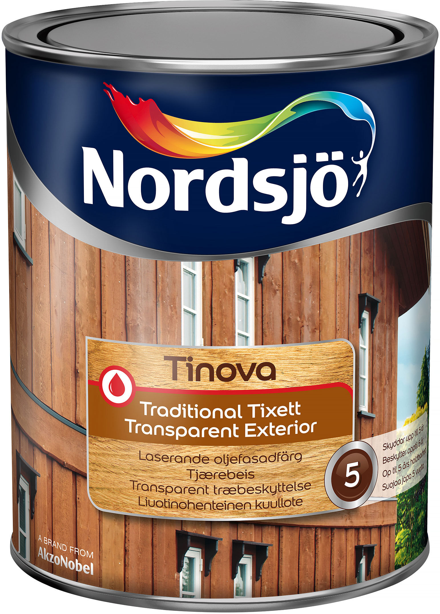 Nordsjö Tjärlasyr, Tinova Traditional Tixett Transparent Exterior, base clear, 0,9 L