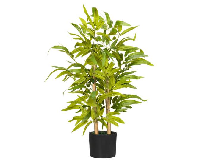 ComfortXL Kunstpflanze Bambus De-16582 60 cm, 5 Zweige, realistisch Grün, Kunststoff, 60 cm, Dekoration, Blumen & Blumentöpfe, Kunstpflanzen