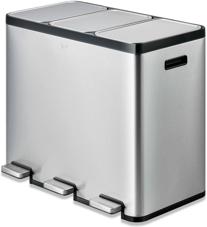 EKO Stainless Steel 60 Litre Step On Recycling Bin Stainless Steel 60L