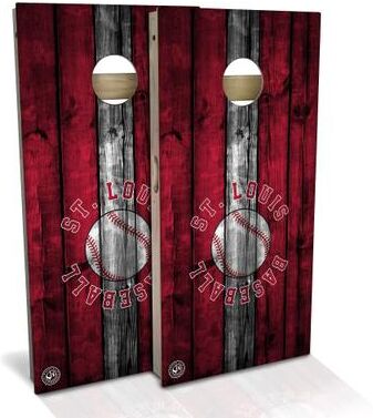 Skip's Garage St. Louis Baseball Outdoor Cornhole Board Set
